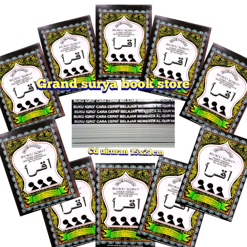 Jual Buku Iqro Besar Bandel Isi 10 Pcs Kertas Buram 15x21cm | Shopee ...