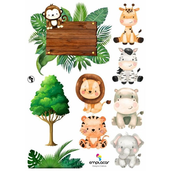 Jual Topper kebun binatang animals gajah singa bisa custom nama dan ...