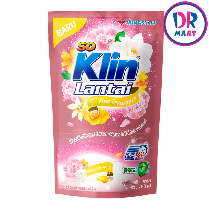 Jual So Klin Pembersih Lantai Moment In Gold Refill Ml Shopee Indonesia