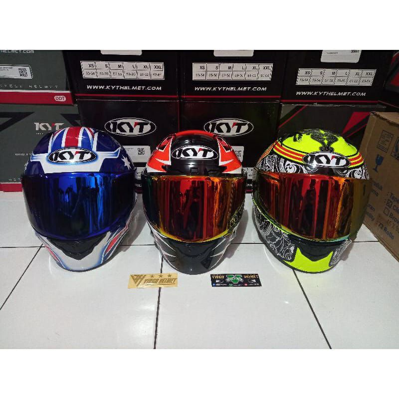 Jual Visor Flat Kyt Nfr Nx Race Nz Race Iridium Blue Red Gold Shopee Indonesia