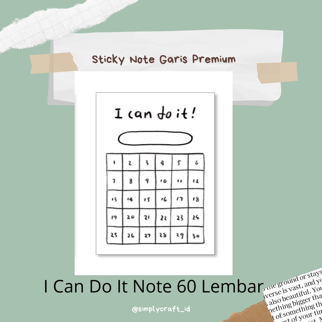 Jual Simply Craft ID - STICKY NOTES MEMOPAD MEMO BROWN WHITE BASIC ...