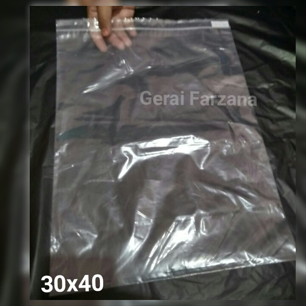 Jual Plastik Klip Fashion Uk 30 X 40 Ziplock Bening Transparan Segel