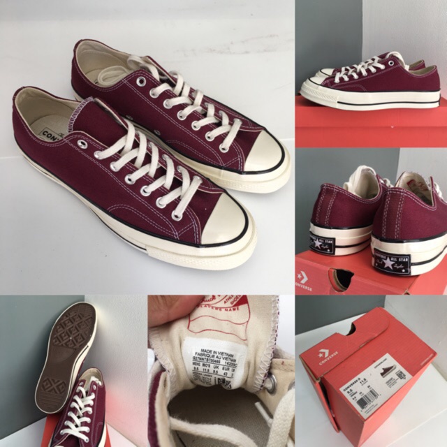 Jual 100 Original sepatu Converse 70s dark burgundy maroon 162059C casual legit authentic Shopee Indonesia