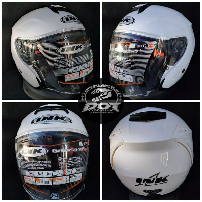 Jual HELM INK DYNAMIC WHITE SOLID | Shopee Indonesia