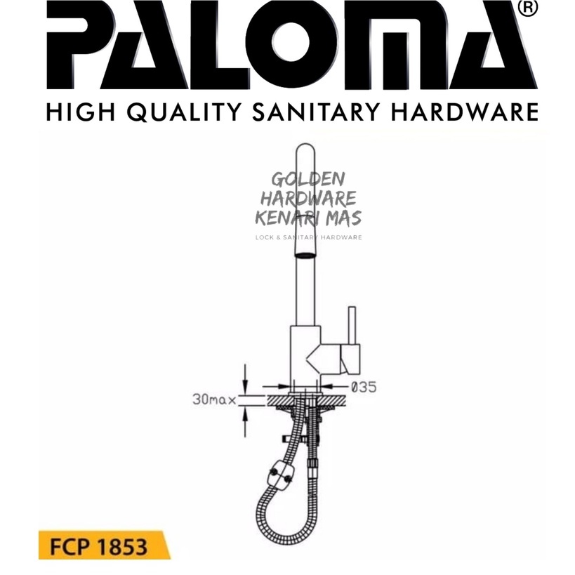 Jual PALOMA FCP 1853 KERAN WASTAFEL KRAN AIR PANAS DINGIN SINK DAPUR ...