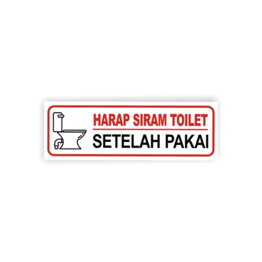 Jual STICKER SIGN HARAP SIRAM TOILET SETELAH PAKAI X CM Shopee Indonesia