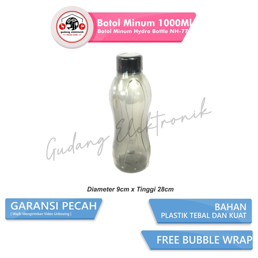 Jual Botol Minum Plastik ukuran Besar Kapasitas 1000ML Botol Minum ...