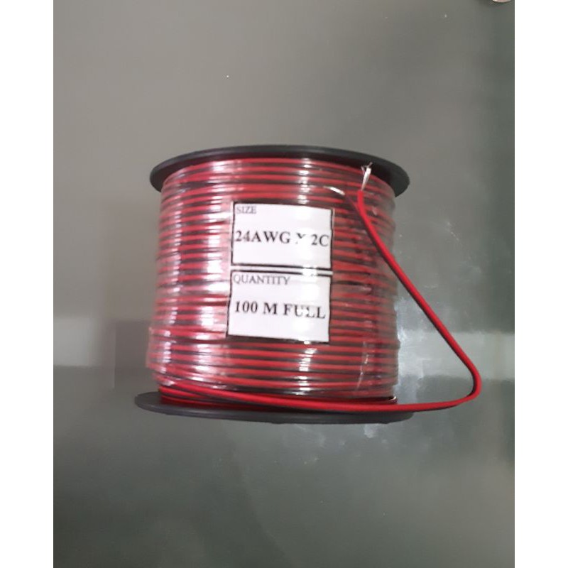 Jual Kabel Awg 24 2x018 2 Jalur Merah Hitam Isi 100 Meter Shopee Indonesia 8403