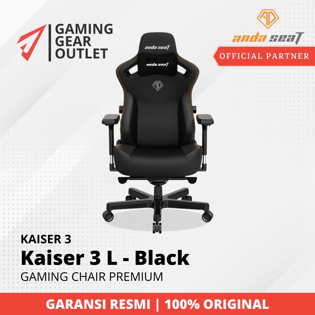 Jual AndaSeat Kaiser 3 L Series Premium Kursi Gaming Chair - Black ...