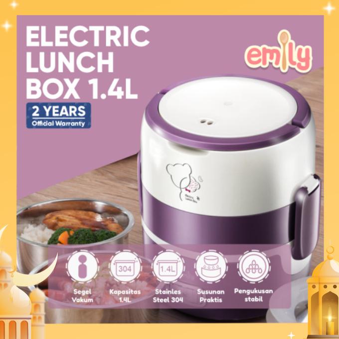 Jual Emily Electric Lunch Box 1.4L / Lunch Box Cooker Set / Wadah Bekal