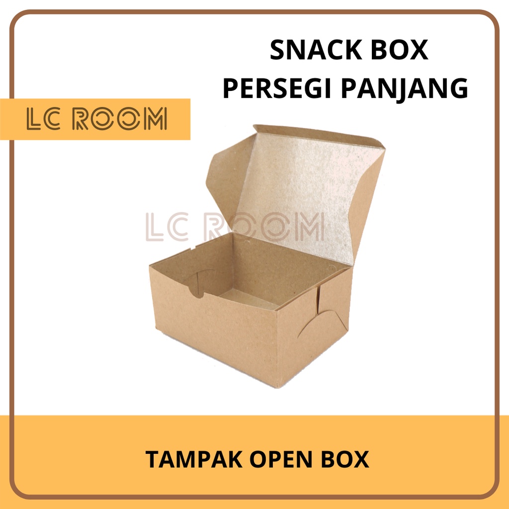 Jual Paper Snack Box Kraft Box Tahu Gorengan size M 16 12 7,5 cm Dos ...