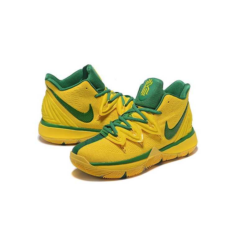 Kyrie Irving 5 Yellow Deep Green Sepatu Basket Sneakers