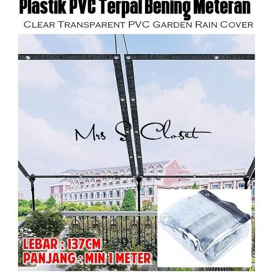 Jual Tirai Bening PVC Transparan Penutup Kebun Taman Balkon Meteran 0 ...