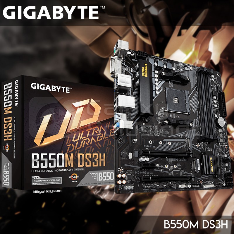 Jual Gigabyte B550M DS3H (AMD AM4, B550, DDR4) Motherboard | Shopee ...