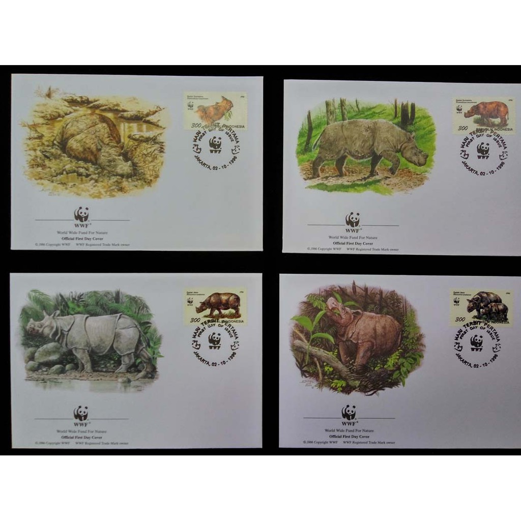 Jual 205 SHP WWF Javan & Sumatran Rhinoceros 1996 Indonesia | Shopee