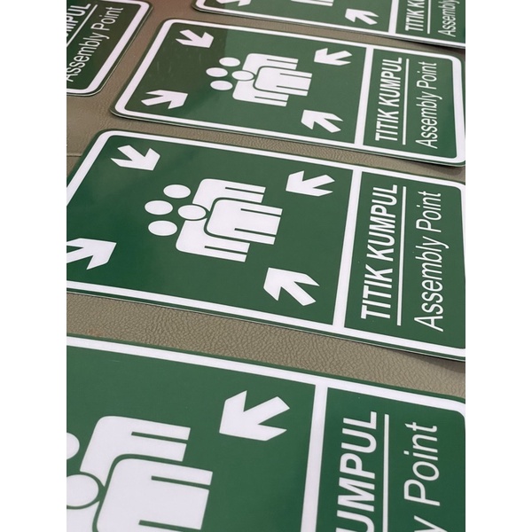 Jual Stiker Signage Papan Tulisan Assembly Point Titik Kumpul Pvc Shopee Indonesia