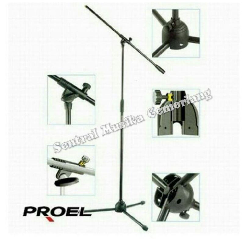 Jual Stand Mic Lantai Berdiri Proel RSM180 Stand Microphone Boom Arm ...