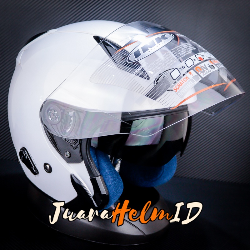 Jual INK HELM Metro2 SOLID / WHITE / Metro-2 / HALF FACE | Shopee Indonesia