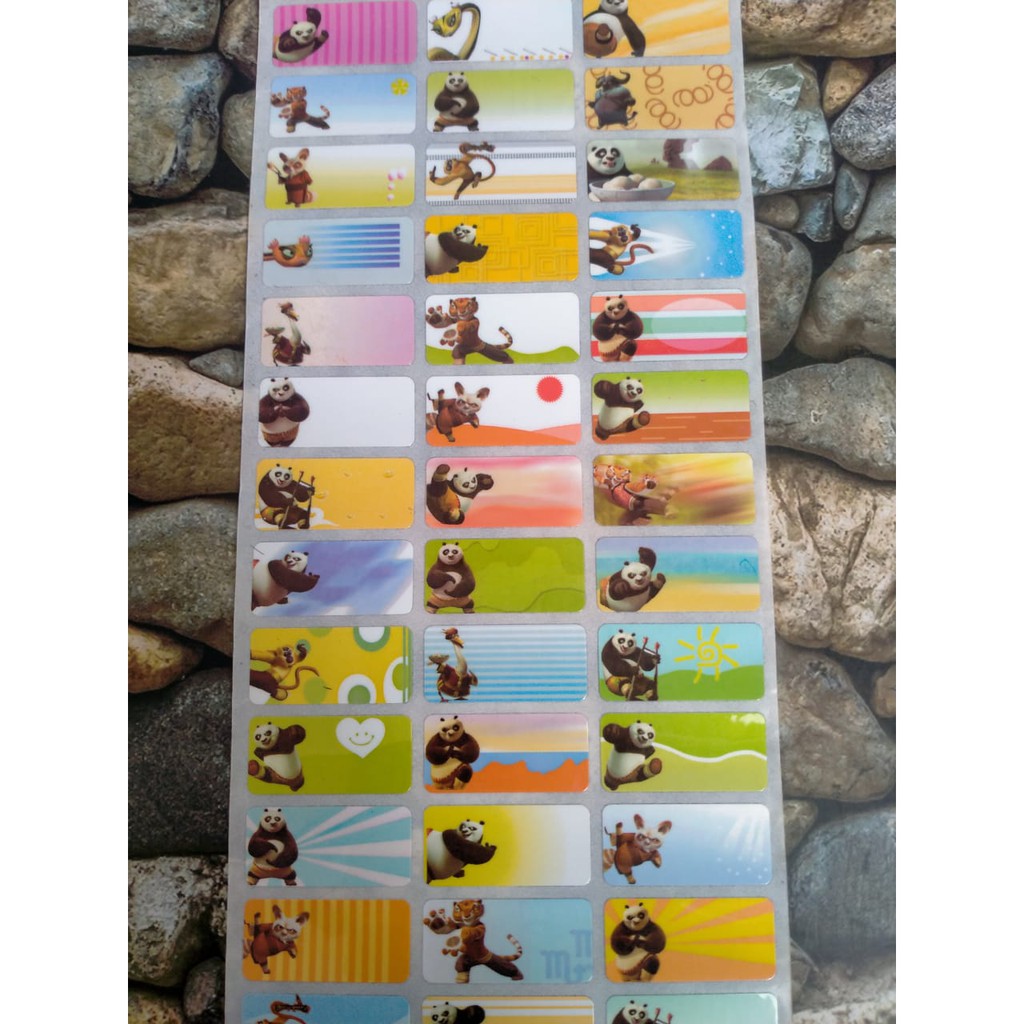 Jual Stiker Label Nama Name Sticker Waterproof Anti Air KUNGFU PANDA ...