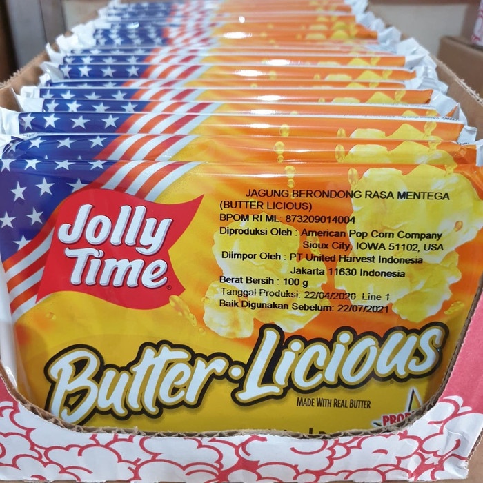 Jual INSTANTCAMILAN POP CORN JOLLY TIME / POPCORN JOLLYTIME BUTTER