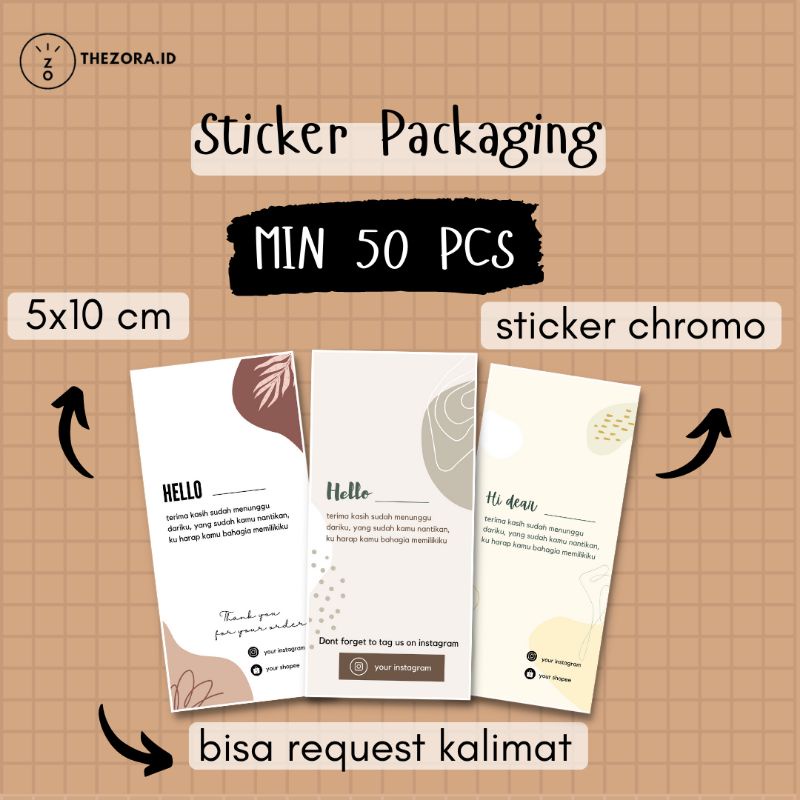 Jual Sticker Segel Packaging/Sticker Segel Minimum Pembelian 50 pcs ...
