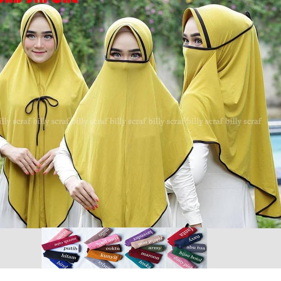 Jual Bright Khimar Niqab In One Jilbab Hijab Bergo Instan French Khimar Cadar Nadhira Niqab