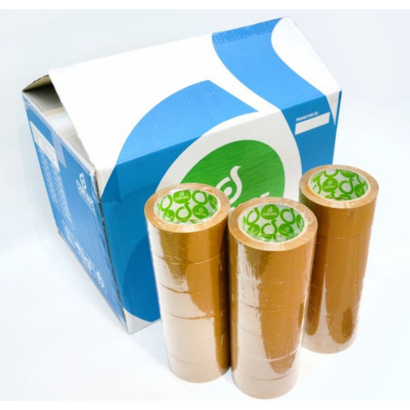 Jual Lakban Cortape 48mm 90yard Cokelat 1 dus/ ready gojek dan grab ...