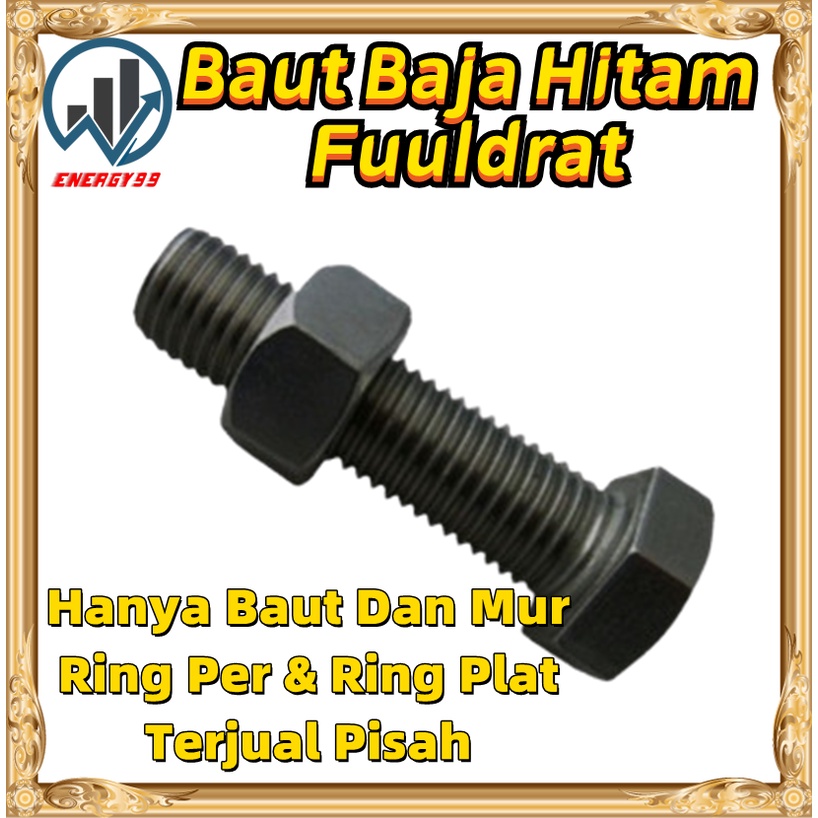 Jual BAUT MUR BAJA M16x60mm TS GRADE 8.8 HEXAGONAL BOLT / BAUT BAJA ...