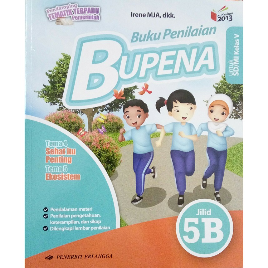 Jual Buku BUPENA 5B bk penilaian kelas 5 SD MI kurikulum 2013 Erlangga ...