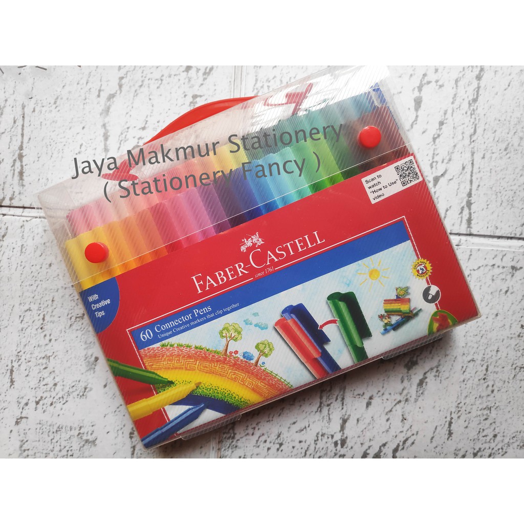 Jual Connector Pen Faber-Castell 60 Warna (1 Set) | Shopee Indonesia