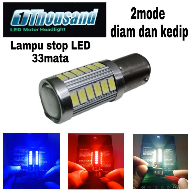 Jual Lampu Stop Rem Belakang Motor 2mode Led 33mata/1Thousand lampu ...