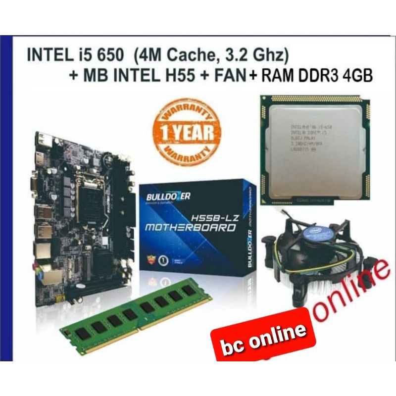 Jual Paket Core I Motherboard H Ram Gb Ddr Fan Intel Paket