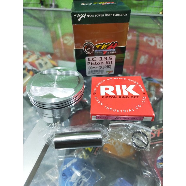 Jual PISTON SEHER KIT SET TWH UKURAN 60MM PEN PIN 14 JUPITER MX,VIXION
