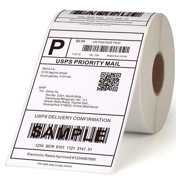 Jual Label Sticker Thermal Print Resi 100 X 150 Barcode Ukuran A6 ...