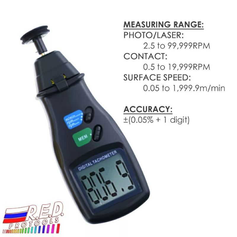 Jual DIGITAL TACHOMETER CONTACT & CONTACTLESS DT6236B PENGUKUR UKUR ...