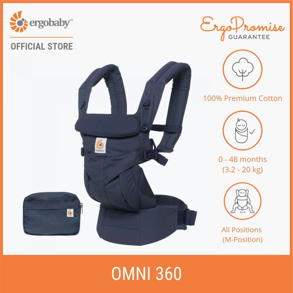 Ergobaby omni 360 sale navy mini dots