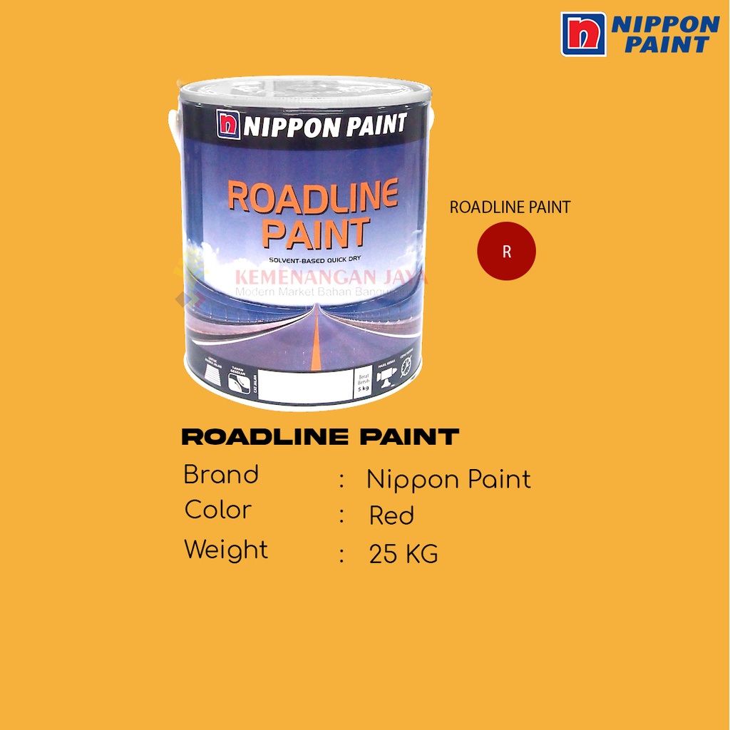 Jual CAT NIPPON PAINT ROADLINE PAINT WARNA MERAH 25 KG Shopee Indonesia