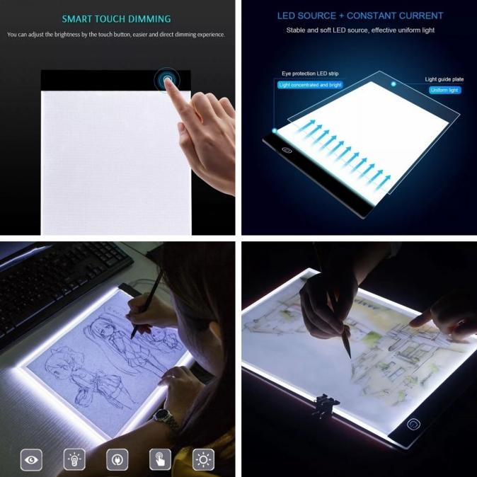 Jual Graphics LED Drawing Board A5 Size Dimming Backlight Papan Gambar ...