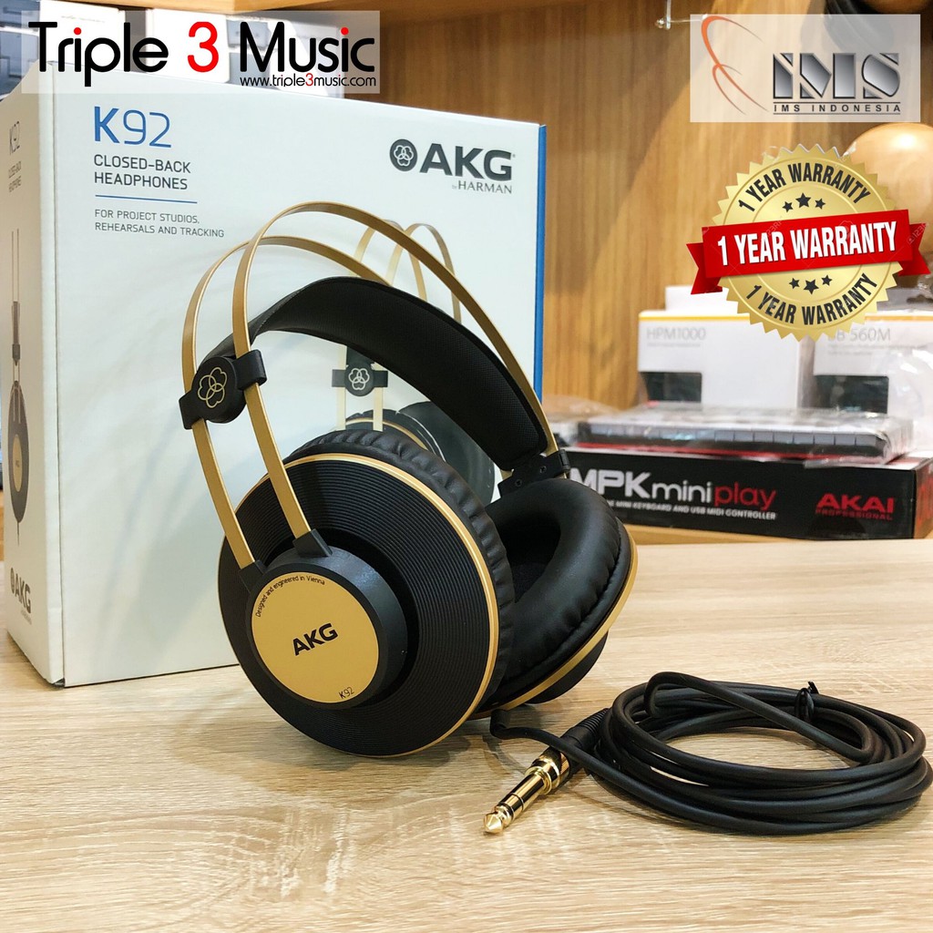 Jual AKG K92 K 92 Headphone Flat ORIGINAL | Shopee Indonesia