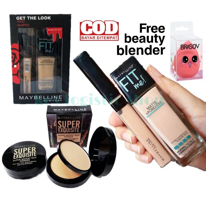 Jual Paket Make Up Maybelline Fit Me 2in1 Foundation Concealer Dan