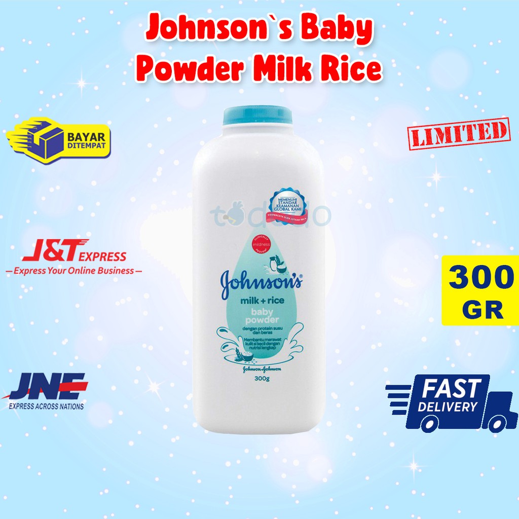 Jual Johnson`s Baby Powder Milk Rice 300gr - Bedak Tabur Bayi | Shopee ...