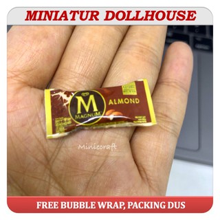 Jual Miniatur Dollhouse Ice Cream Magnum Pajangan   Mainan Boneka 