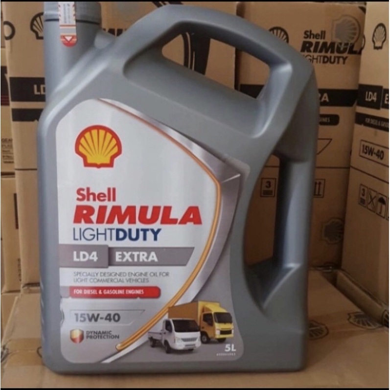 Jual Oli Shell Rimula LD4 New sae 15W40 kemasan galon isi 5 liter ...