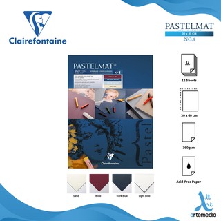 Clairefontaine Blue Label Pastelmat Pad : 360gsm : 30x40cm