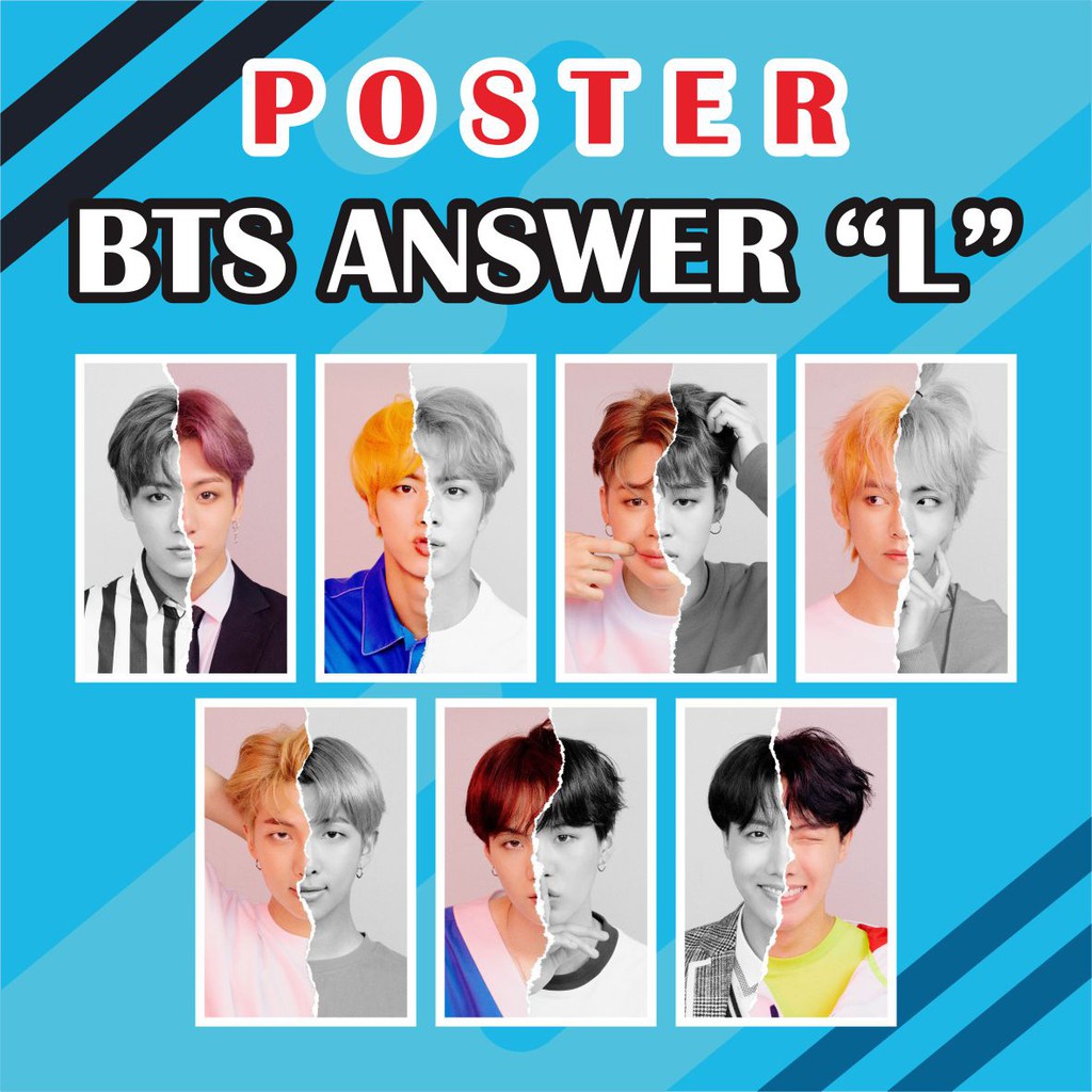 Jual POSTER BTS ANSWER L (SIZE A3+) | Jhope Jimin Jin Jungkook Rapmon ...