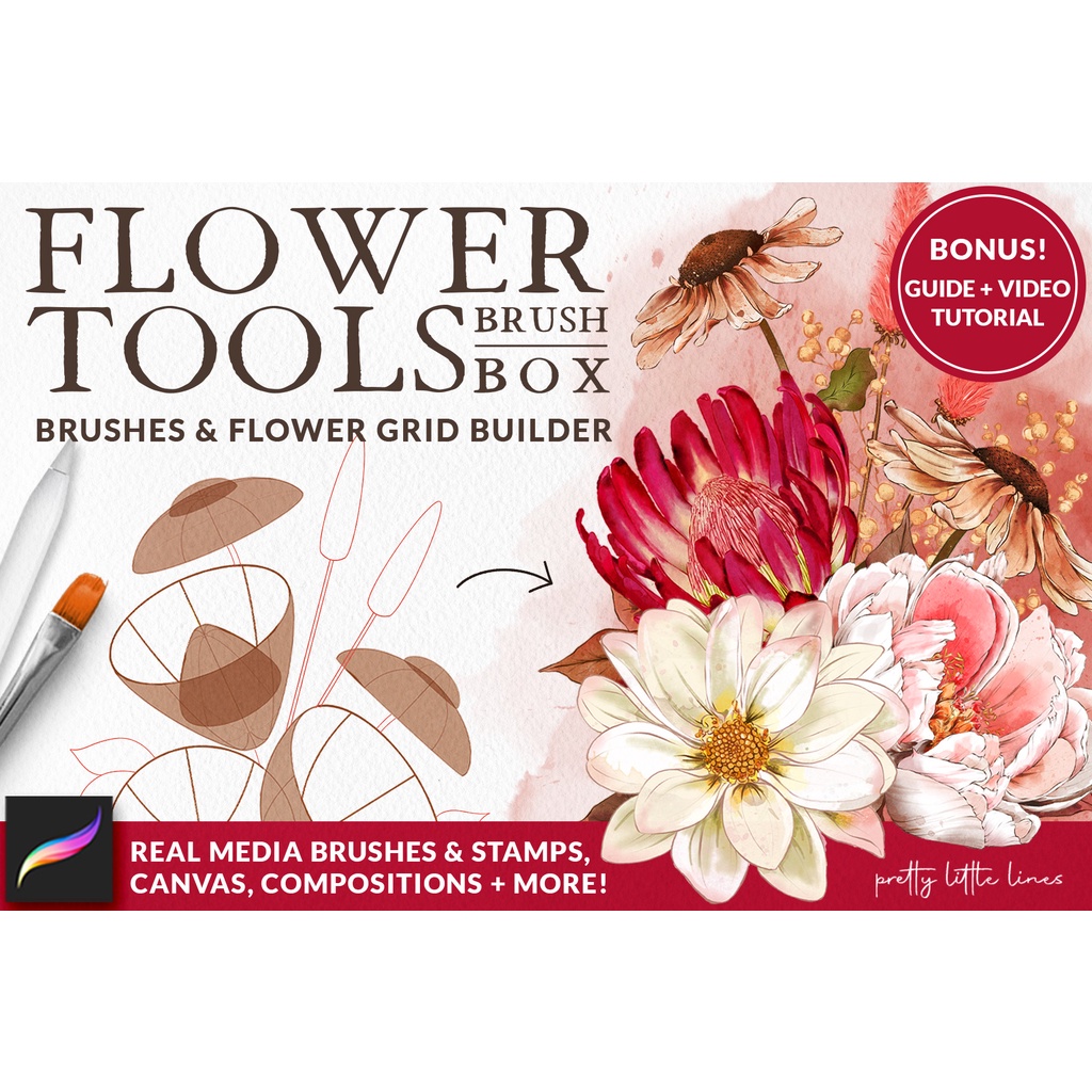 Jual Procreate Brush - Flower Tools Brush Box Kit | Shopee Indonesia