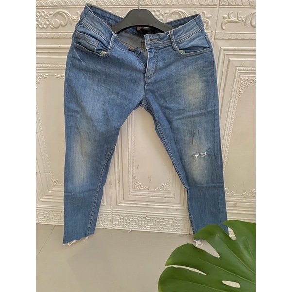 Jual Celana Jeans Flies unfinished (Preloved) | Shopee Indonesia