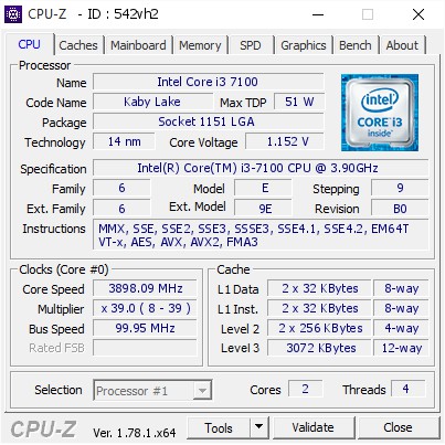 Intel CPU 打ち勝つ Core i3 7100T BX80677I37100T