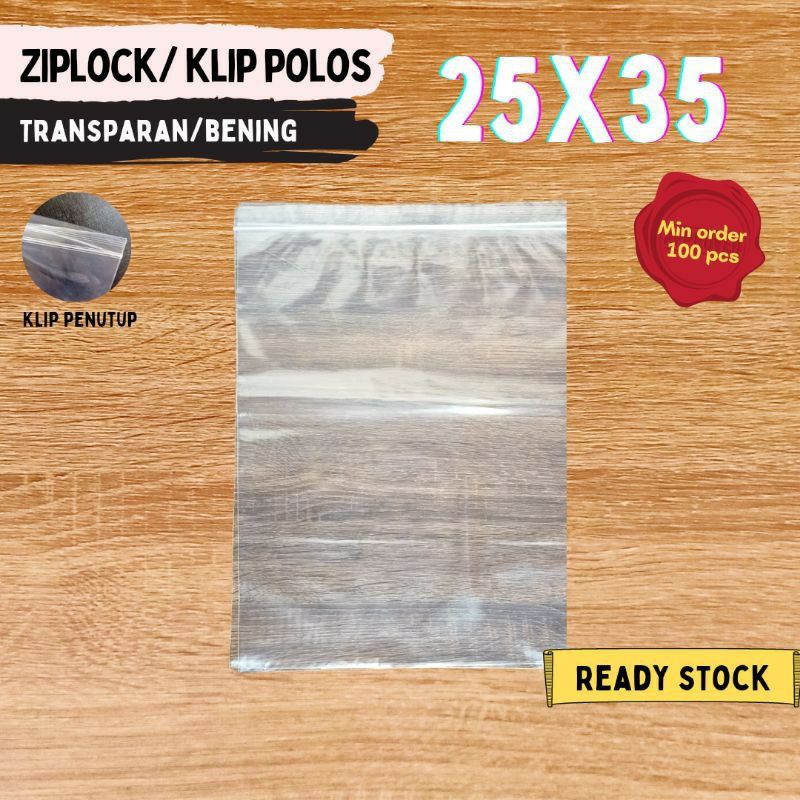 Jual PLASTIK KLIP/ZIPLOCK 25x35 (POLOS) | Shopee Indonesia