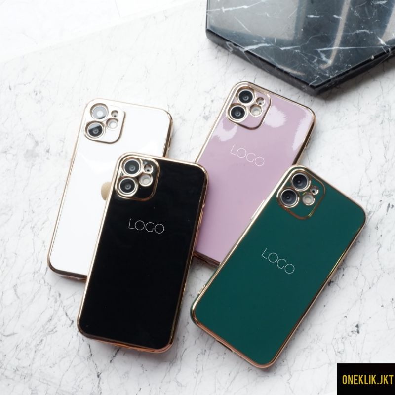Jual SQUARE EDGE GOLDEN CHROMIC FOR iPHONE 7 8 X XS 11 PROMAX | Shopee ...